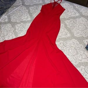 Formal red gown